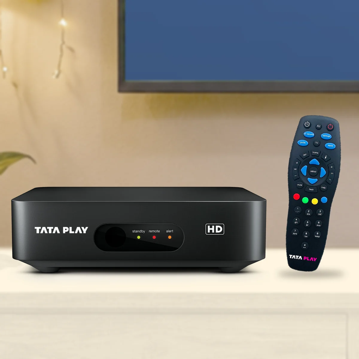 Tata Play Tata Sky HD Only Set Top Box With Remote For Existing Dish - Tata Play HD Box With ₹3,600 Balance - Navratri Special Offer